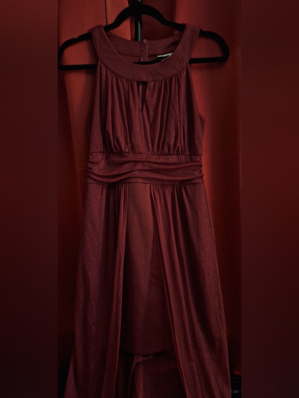 Sweet Storm Burgundy High-Low Evening Dress